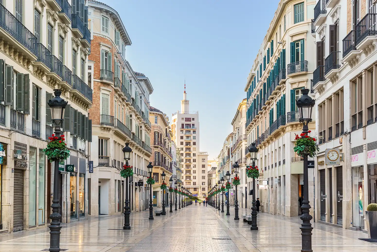 Larios y las boutiques del centro en Málaga